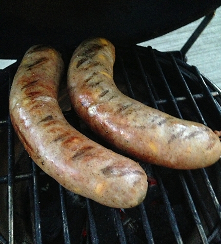 Cooking cheddar brats directly