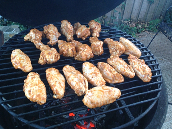 Grill the wings at 400F using a raised direct method if using a Kamado style grill