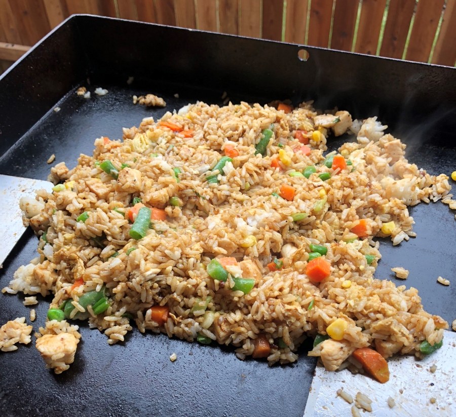 Chicken Fried Rice on the Blackstone